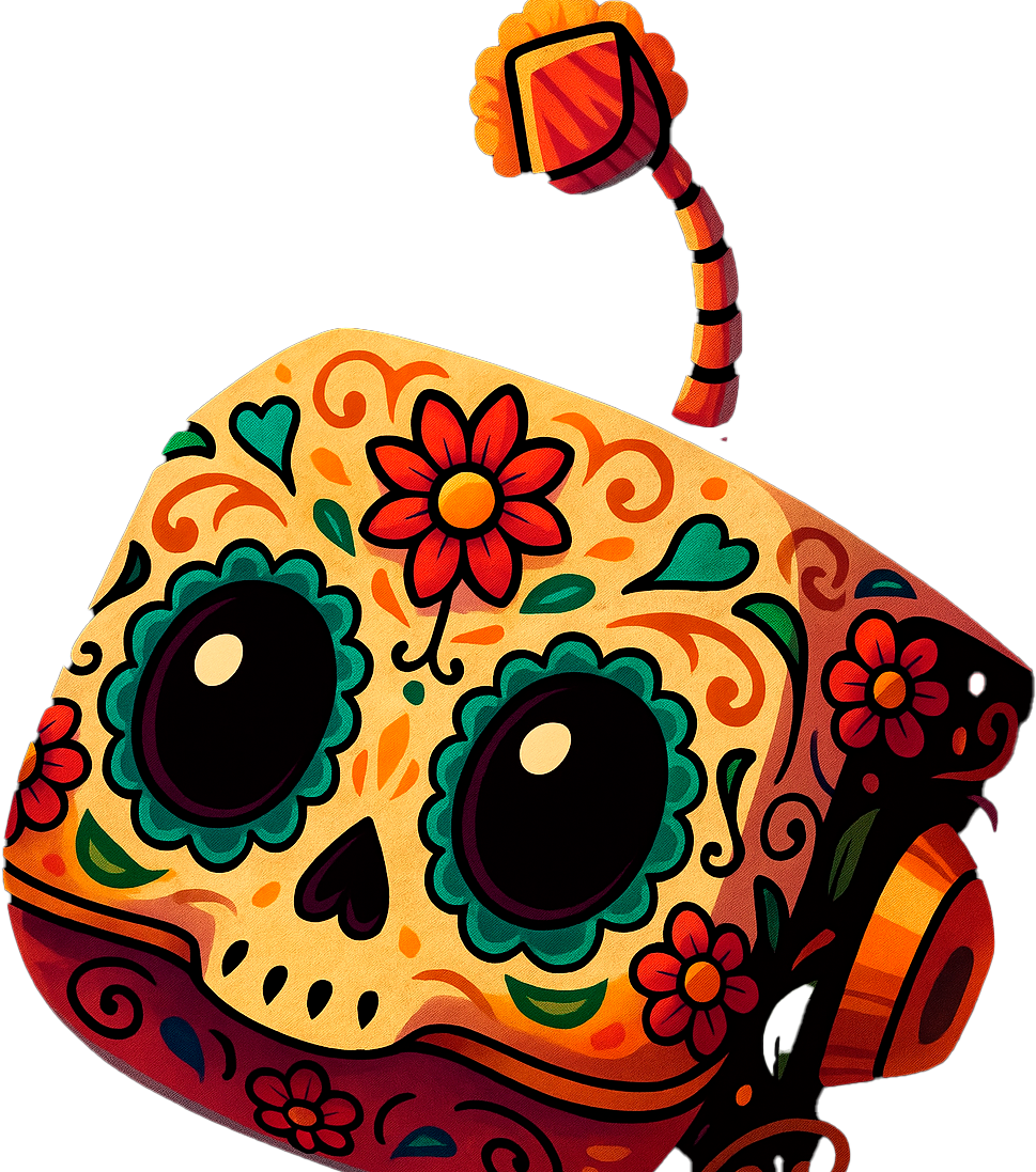 LeRobot Mascot - Day of the Dead Style Robot
